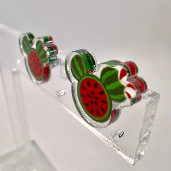 Mini Mickey Watermelon Earrings - Stud Earrings - Disney Inspired Earrings - Picture 5 of 8